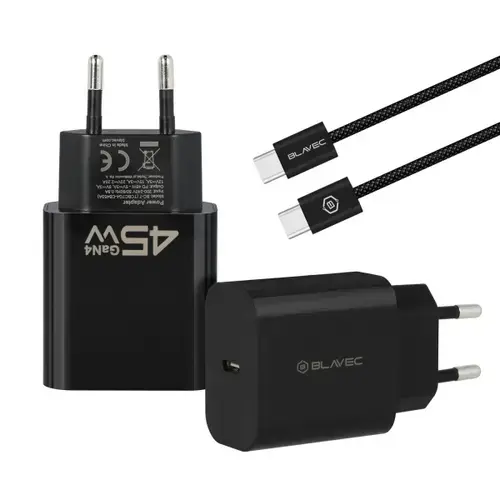Incarcator retea Blavec BC-7, 45W, 1 x USB-C (Negru)