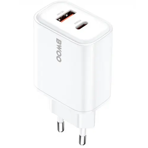 Incarcator retea BWOO CDA207, 36W, 1 x USB-A, 1 x USB-C (Alb)