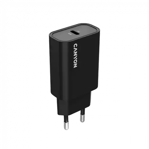 Incarcator retea CANYON CNE-CHA30CLB OnCharge 30CL, 30 W, 1x USB Type-C PD (Negru)