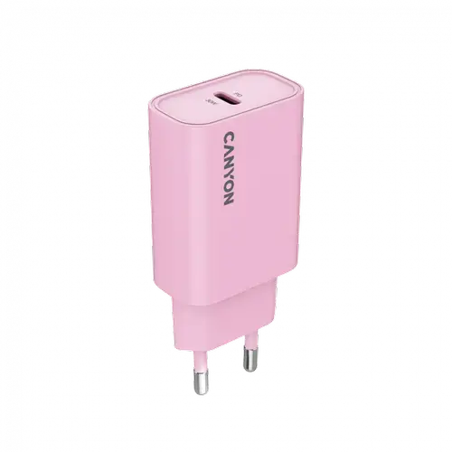 Incarcator retea CANYON CNE-CHA30CLPK OnCharge 30CL, 30 W, 1x USB Type-C PD (Roz)