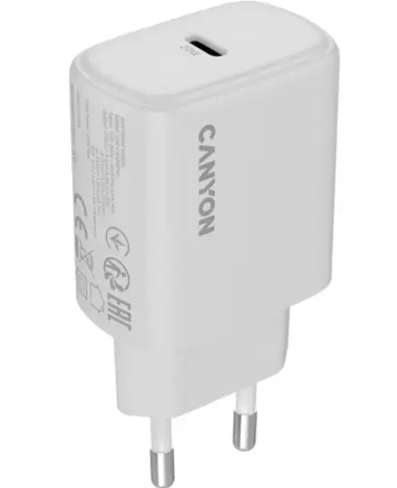 Incarcator retea Canyon OnCharge 200, 1 x USB-C, 12 V, 3 A, 20 W (Alb)
