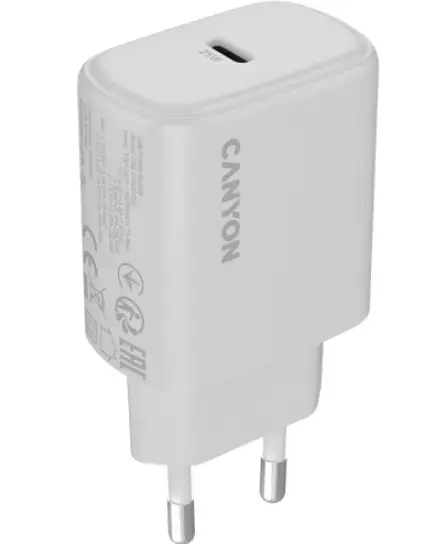 Incarcator retea Canyon OnCharge 250, 1 x USB-C, 12 V, 3 A, 25 W (Alb)