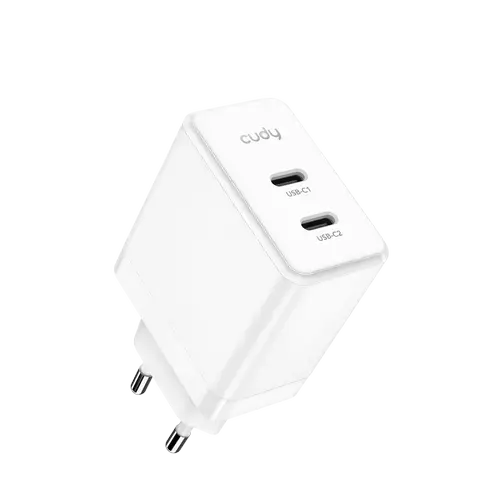 Incarcator retea Cudy CH40_EU, 40 W, 2x USB Type-C (Alb)