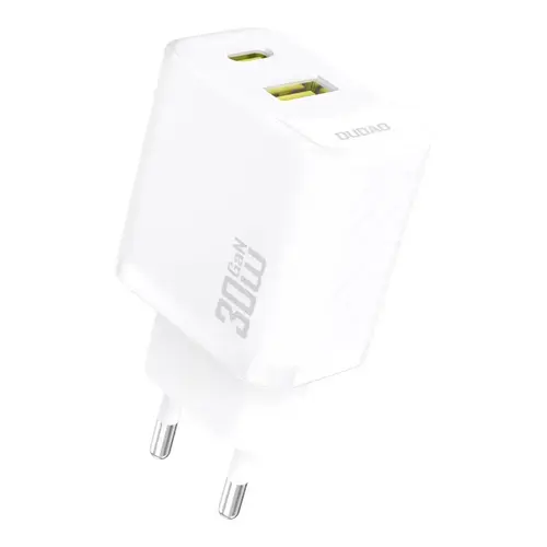 Incarcator retea Dudao A27TEU, 30W, 1 x USB-A - 1 x USB-C (Alb)