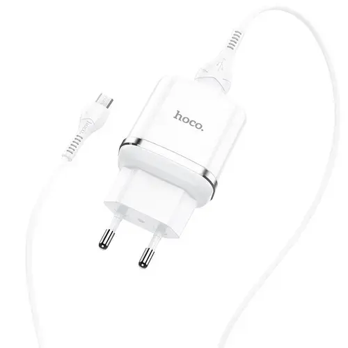 Incarcator Retea HOCO N3, Quick Charge, 18W, 1 X USB, cablu MicroUSB 1m (Alb)