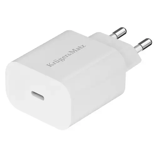 Incarcator Retea Kruger&Matz KM0850, Power Delivery, 18W, USB tip C (Alb)