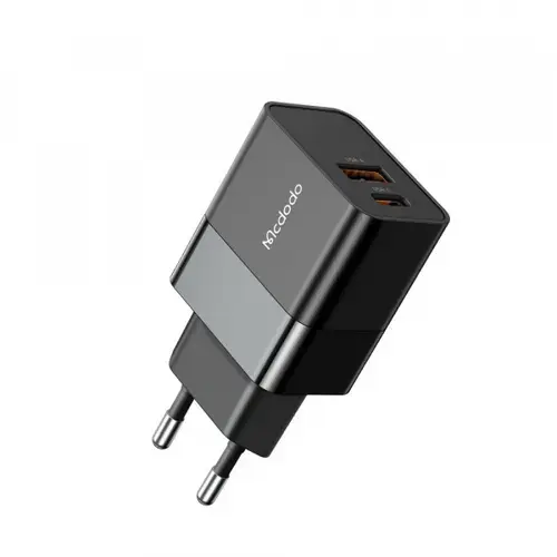 Incarcator retea McDodo CH-1951 Hydrogen, 20W, 1 x USB-A - 1 x USB-C (Negru)