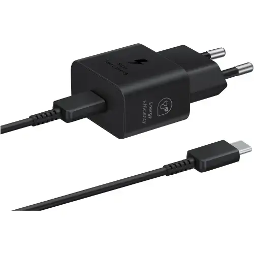 Incarcator Retea Samsung EP-T2510XBEGEU, 25W, 3A, 1 X USB-C, Cablu USB-C (Negru)