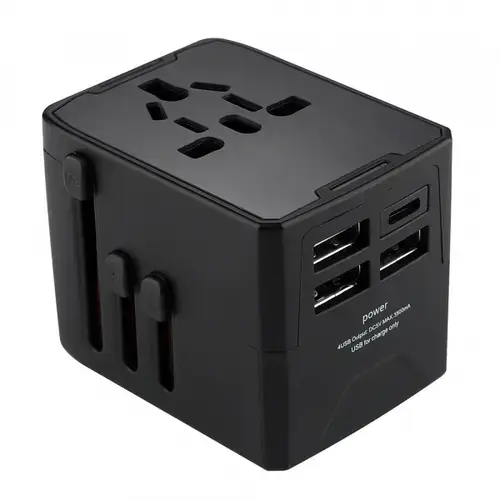 Incarcator Retea Techsuit HHT520 Travel, 15W, 3A, 3 x USB-A - 1 x USB-C (Negru)