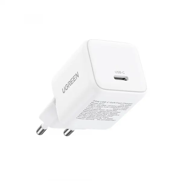 Incarcator Retea UGREEN X512, 20W, 3A, 1 x USB-C, Alb