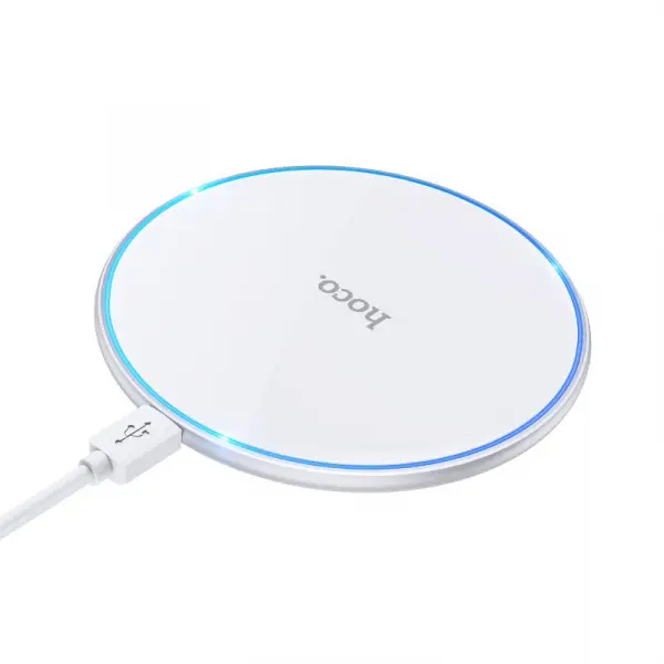 Incarcator Retea Wireless HOCO CW6 Pro, 15W, 1.67A, Alb