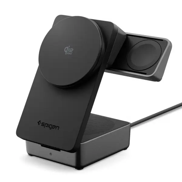 Incarcator Retea Wireless Spigen EF323MQ Essential 3in1, 25W, Negru ACH10398
