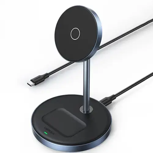 Incarcator Retea Wireless UGREEN CD317 2in1, 20W, 1.67A (Negru)