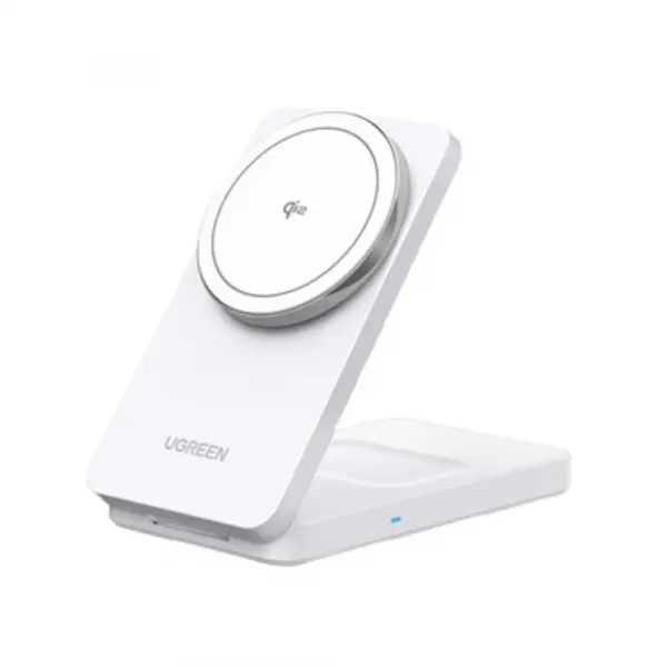 Incarcator Retea Wireless UGREEN W706 2in1, 20W, 1.67A, Alb