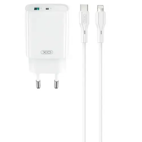 Incarcator retea XO Design CE30, 30W, 1 x USB-A, 1 x USB-C (Alb)