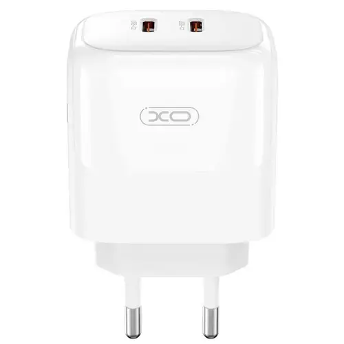 Incarcator Retea XO Design L140, 35W, 3A, 2 x USB-C, Alb