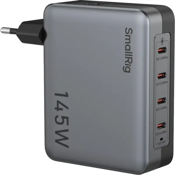 Încărcător SmallRig - 4 ports USB-C, 145W, gri
