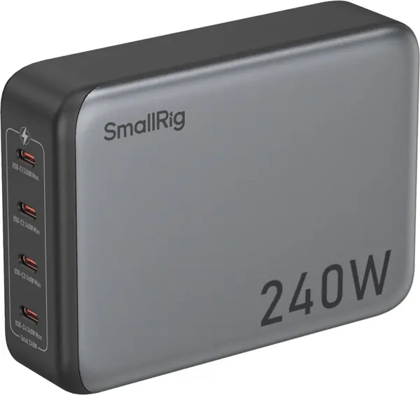 Încărcător SmallRig - 4 ports USB-C, 240W, gri