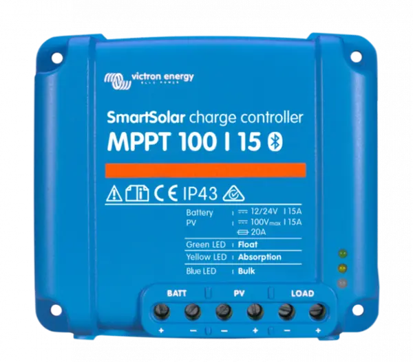 incarcator solar 12v 24v 15a victron energy smartsolar mppt 100/15