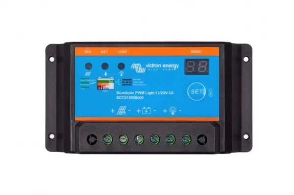Incarcator solar 12V 24V 5A Victron Energy BlueSolar PWM-Light 12/24V-5A