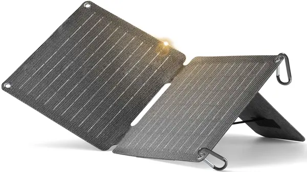 Încărcător solar Cellularline - 2 panouri, USB-A/C, 10W, negru