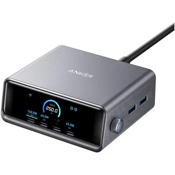 Incarcator Statie Anker Prime, 250W, 2 x USB-A - 4 x USB-C, Negru A2345341