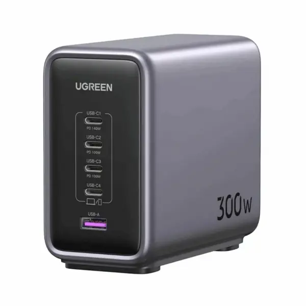 Incarcator Statie UGREEN CD333 Nexode, 300W, 5A, 1 x USB-A - 4 x USB-C, Gri