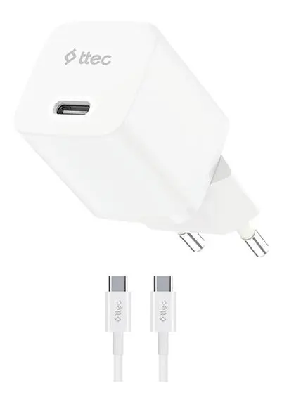 Încărcător ttec – SmartCharger GaN 30W, alb