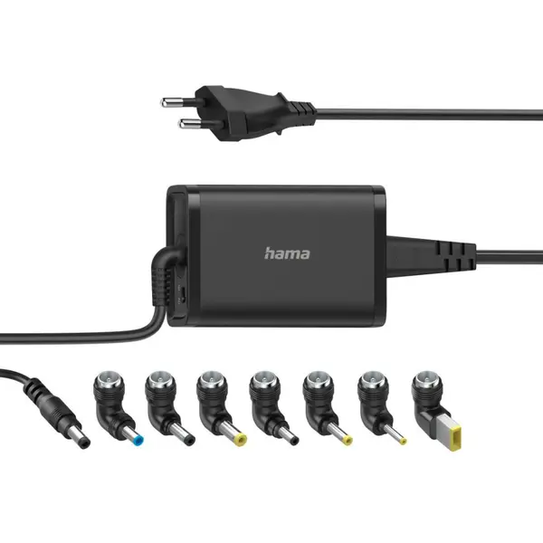 Incarcator Universal Laptop Hama 200002, 15-19V/65W, Negru