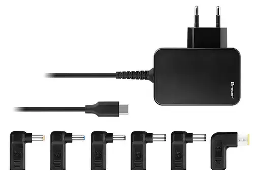Incarcator universal pentru laptop Tracer Prime, 65W, USB-C 7in1 (Negru)