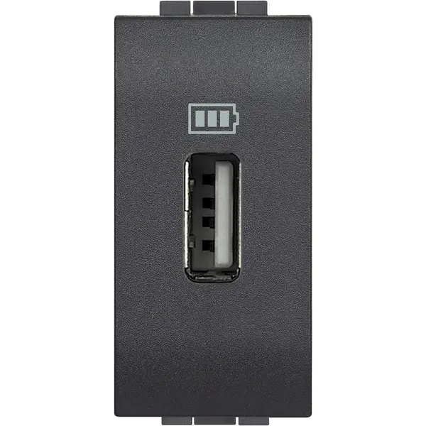 Incarcator usb 1 modul 5Vdc Bticino Living Light L4285C1, antracit