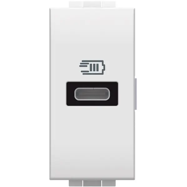 Incarcator USB 5 Vdc tip C pentru dispozitive de pana la 1.500 mA - 110-230V 50-60 Hz Bticino Living Light N4192C