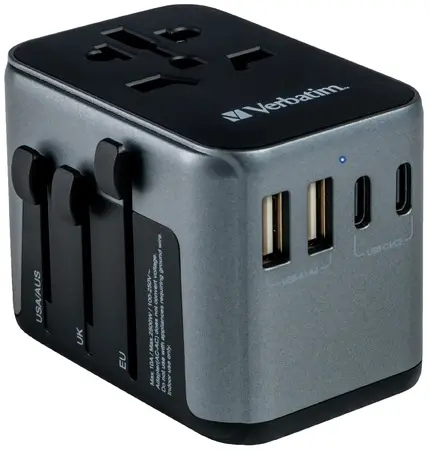 Încărcător Verbatim - UTA-03 Universal Travel Adapter, gri