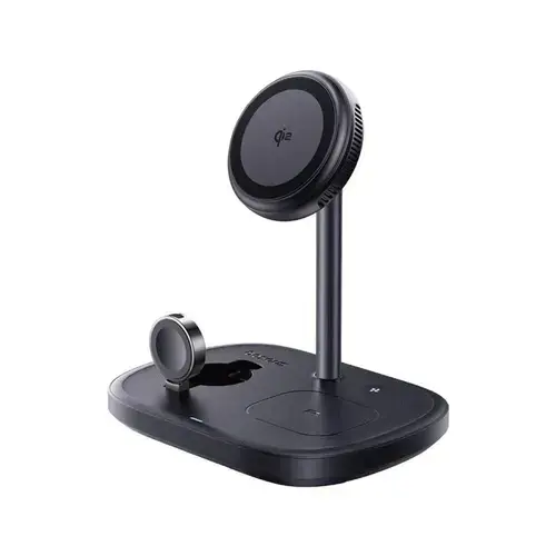 Incarcator wireless Baseus EnerFill FS41 3-in-1, magnetic, 22.5W, include cablu USB Type-C la USB Type-C (Negru)