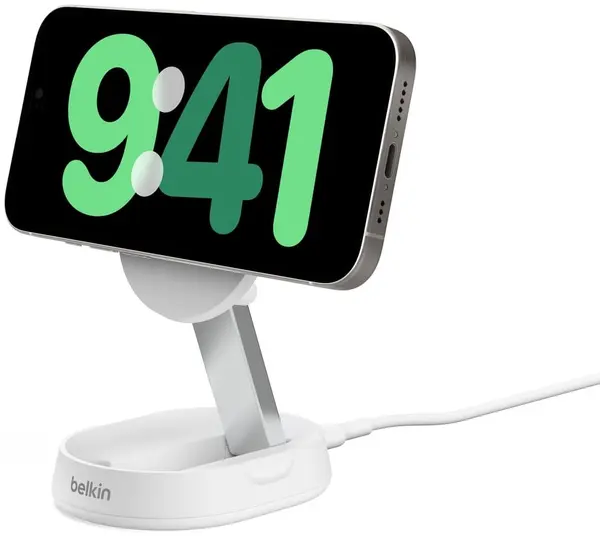 Încărcător wireless Belkin - Boost Charge Pro Convertible, Qi2, 15W, alb