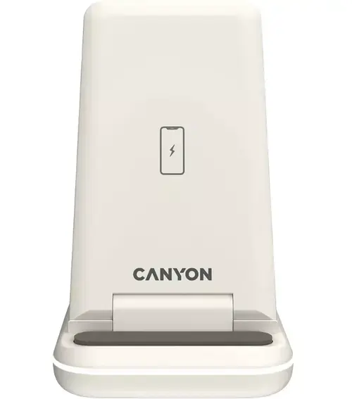 Incarcator Wireless Canyon WS-304 3in1, 15W (Alb)