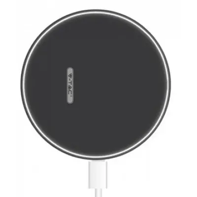 Incarcator wireless cu incarcare rapida 5A - negru V-TAC SKU-7708