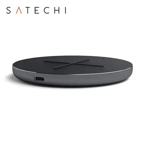 Incarcator Wireless Fast Charge Satechi, USB Type C, 10W, Certificat QI (Negru)