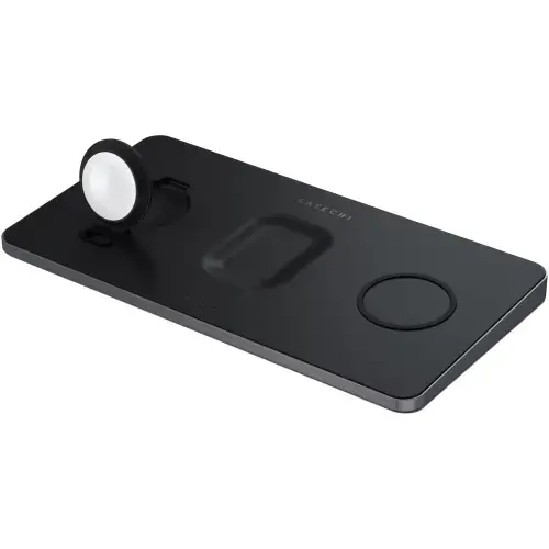 Incarcator wireless Satechi Trio Charging Pad (Negru)