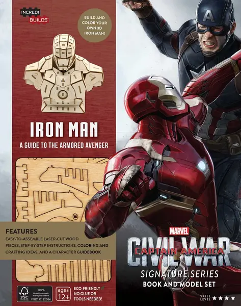 IncrediBuilds - Marvel's Captain America: Civil War: Iron Man Signature Series Book and Model Set | Scott Beatty
