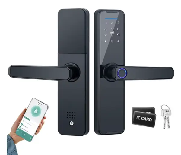 Incuietoare digitala inteligenta pentru usi acces prin amprenta Cheie card WiFi aplicatie