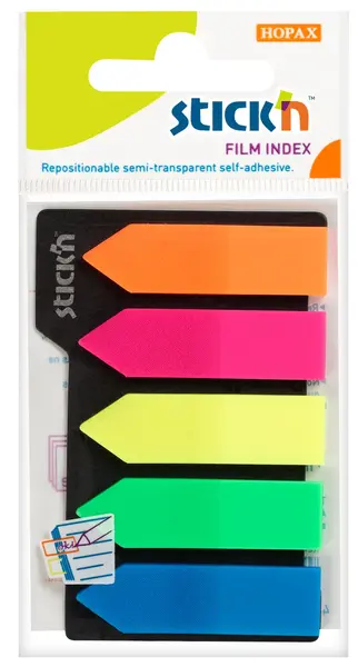 Indecsi adezivi Stick'n - Sageata, 42 x 12 mm, 5 culori, 125 buc.