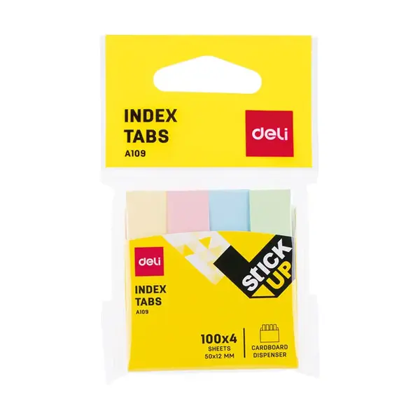 Index adeziv hartie 4 cul 100 f Deli Index adeziv hartie 4 cul 100 f Deli