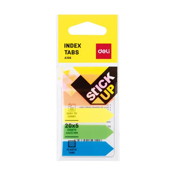 Index adeziv plastic sageata 5 cul 20 file Deli Index adeziv plastic sageata 5 cul 20 file Deli