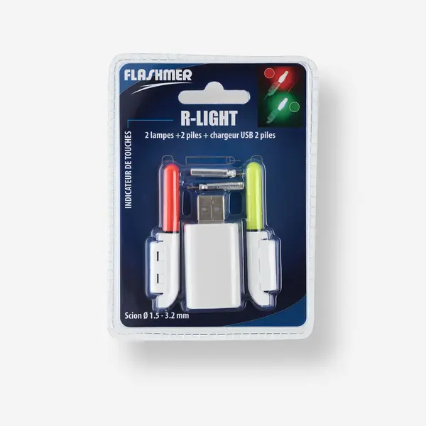 Indicator atingere pescuit cu diodă LED reîncărcabilă KIT R-LIGHT GM FLASHMER