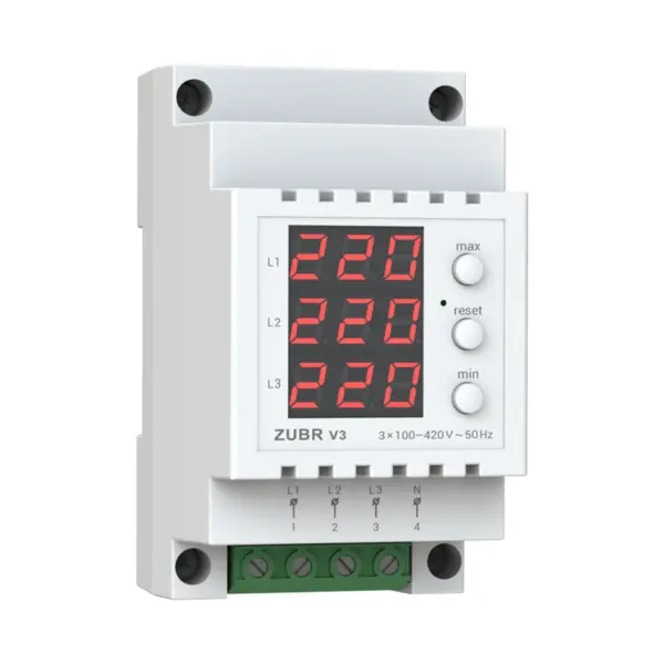 Indicator digital tensiune trifazat ZUBR V3 TrueRMS