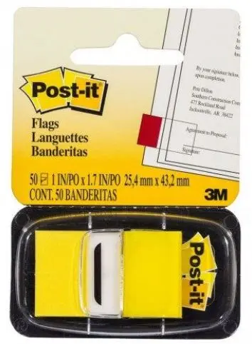 Indici autoadezivi Post-it 680-5 - Galbeni, 2.5 х 4.3 cm, 50 buc.
