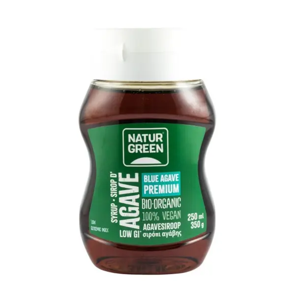 Indulcitor Bio din Sirop de Agave, Natur Green, cu Indice Glicemic Scazut, 350 g