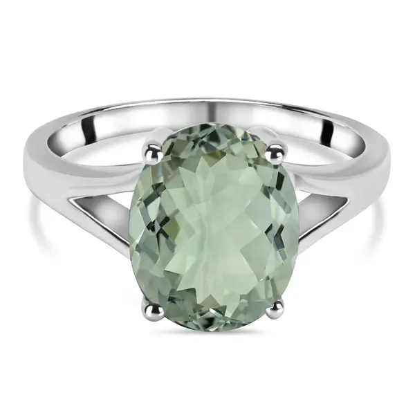 Inel argint 925 ametist verde | Round
