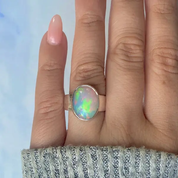 Inel argint 925 opal etiopian | Model 22